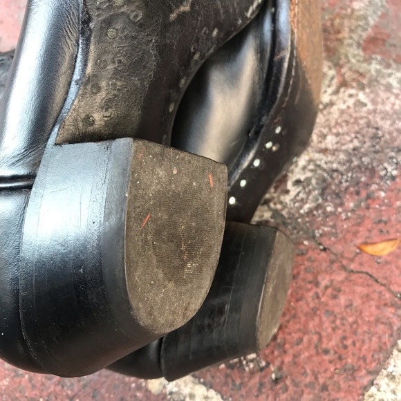 Vintage 90s Black Leather Western Boots by Tony Lama - Size 6M - Picture 10 of 15